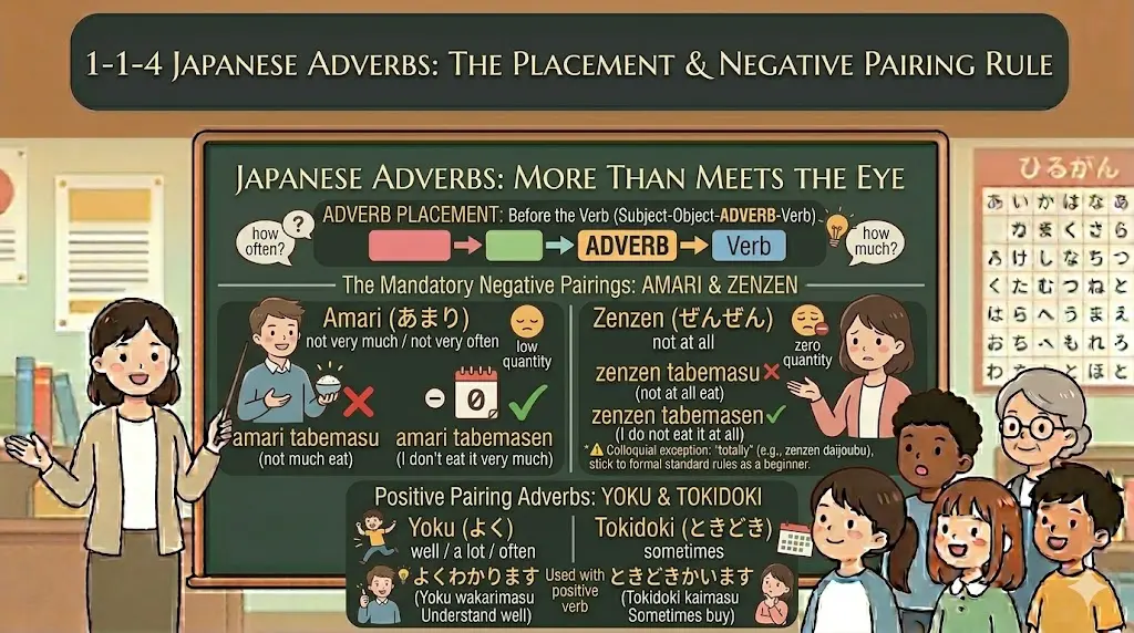 1-1-4 Japanese Adverbs – Amari, Zenzen and Yoku