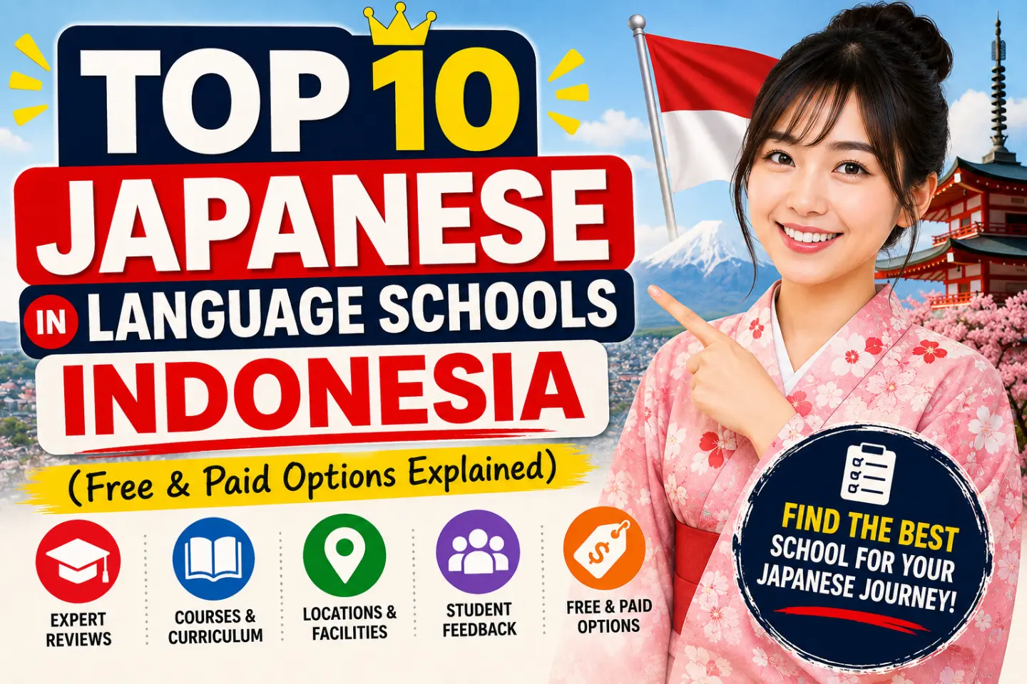 Top 10 Japanese Language Schools in Indonesia (Free & Paid Options Explained) Japanese Language Schools in Indonesia
