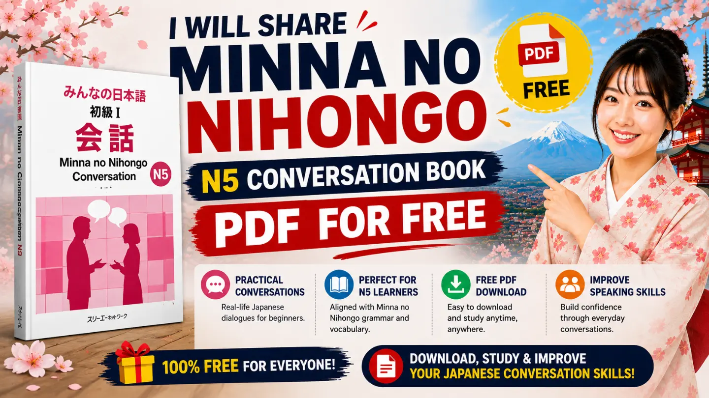 I Will Share Bangla Minna no Nihongo N5 Conversation Book PDF For Free