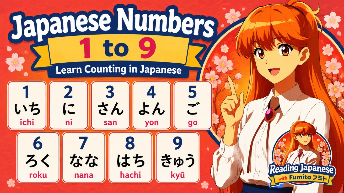 Japanese Numbers 1 to 9 | Learn Counting in Japanese