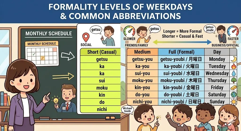 Formality Levels and Common Abbreviations
