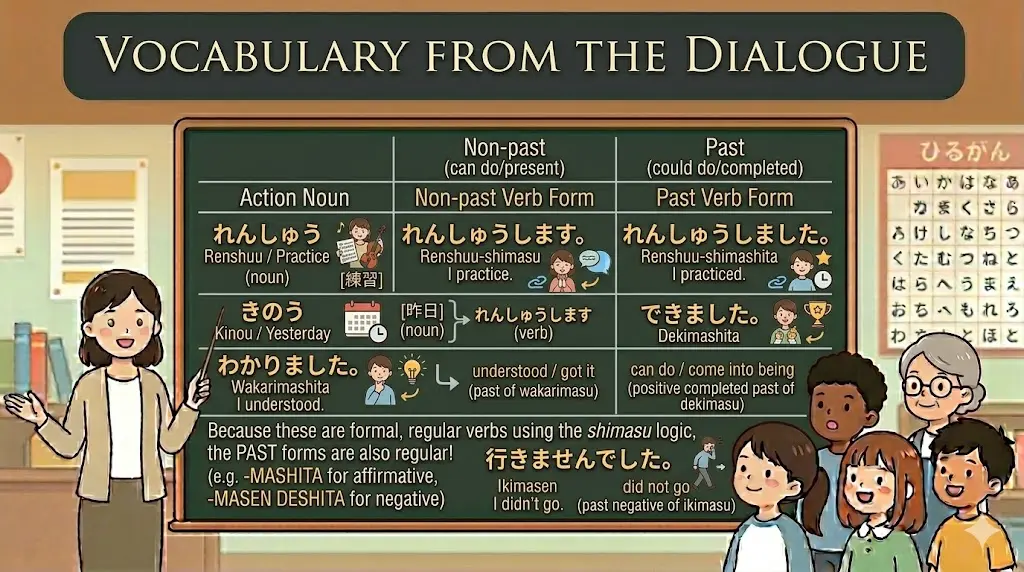 Vocabulary from the Dialogue