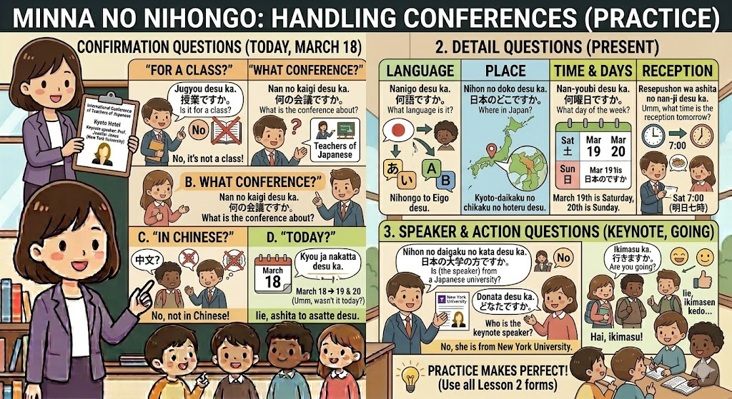 Kore Sono Ano No Y Desu Grammar - Learn Foreign Words in Japanese Meaning Katakana Practical Application – Part B: Conference Flyer Scenario