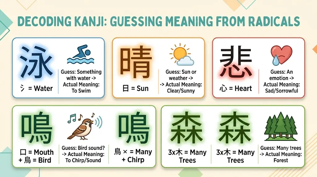 The 214 traditional kanji radicals and their meanings (PDF) Free Download How to Use Radicals to Guess Kanji Meaning