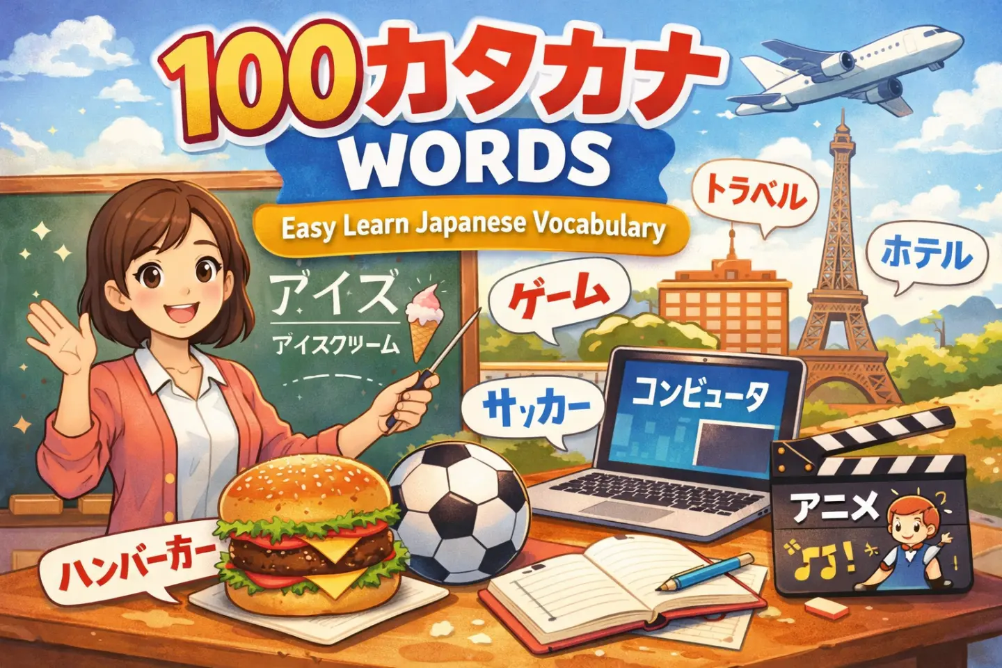 📝 100 Most Common Katakana Words