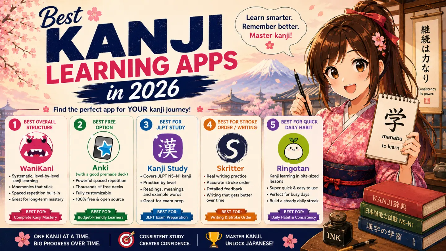 Best Kanji Learning Apps in 2026
