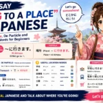 How to Say "Going to a Place" in Japanese – Ni Ikimasu, De Particle and Location Words for Beginners