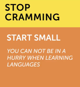 10 Habits of Highly Effective Japanese Learners Habit 3: Don't Cram