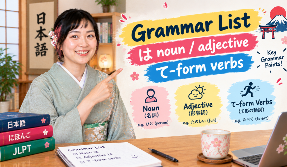 Grammar List は noun/adjective て-form verbs Grammar List は noun/adjective て-form verbs